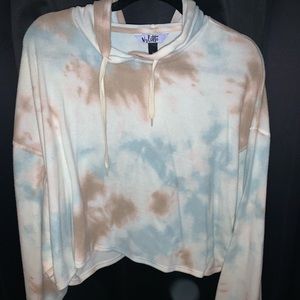 cropped tie dye hoodie